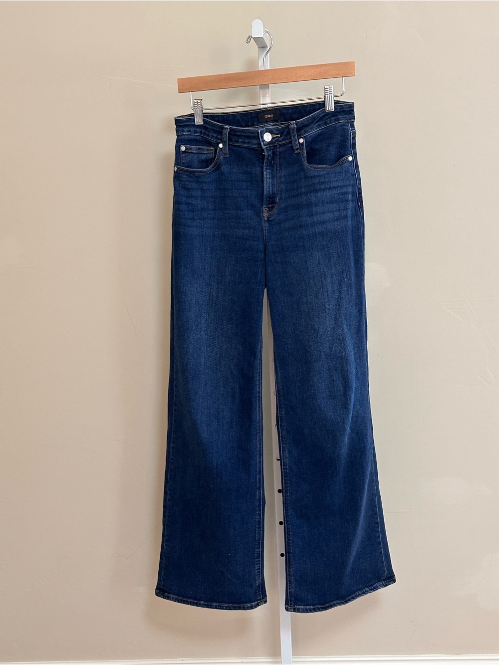 Quince Wide Leg Jeans Women’s 29 Dark Wash High Rise Stretch Denim 30x30